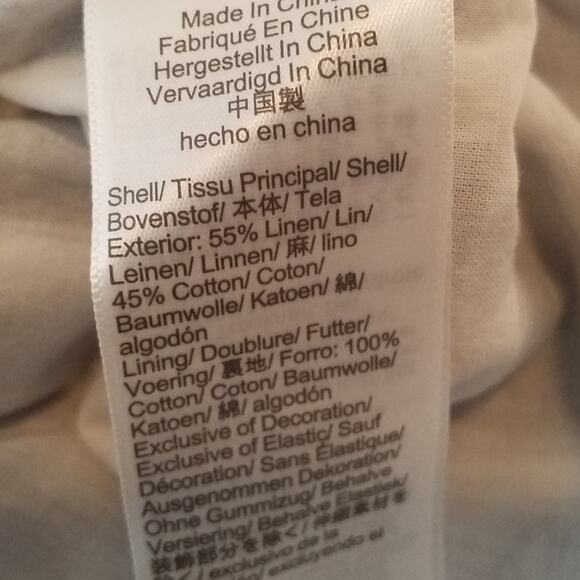 Madewell Pleated Wide-Leg Pinstripe Linen Jumpsuit Navy White Size 4 - Picture 7 of 8